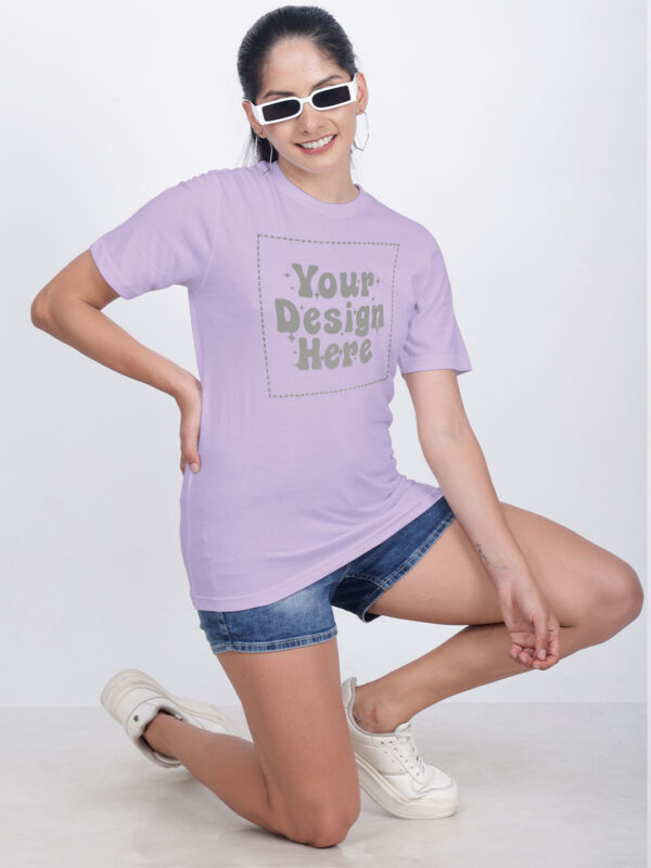 Customize Reflective Women Lavender Tshirt - Image 2