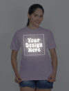 Customize Reflective Women Lavender Tshirt