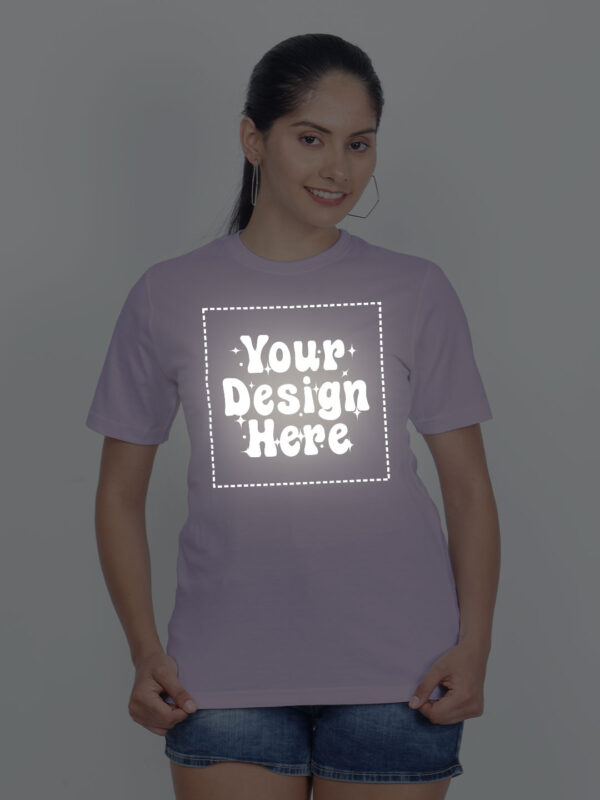Customize Reflective Women Lavender Tshirt - Image 1