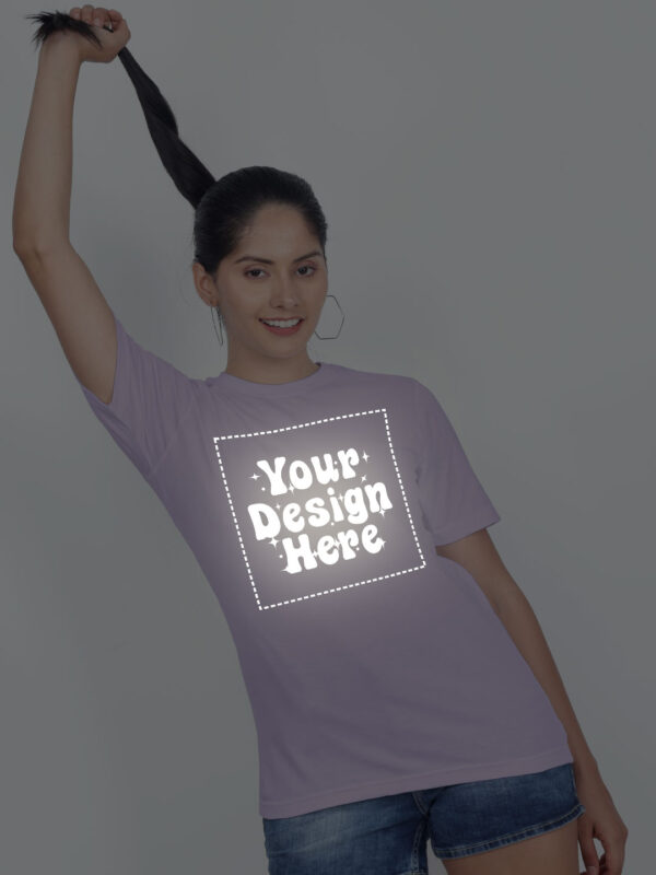 Customize Reflective Women Lavender Tshirt - Image 3