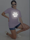 Customize Reflective Women Lavender Tshirt - Image 6
