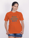 Orange Rainbow Reflective Women Customize Tshirt - Image 4