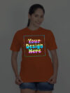 Orange Rainbow Reflective Women Customize Tshirt
