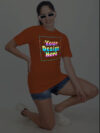 Orange Rainbow Reflective Women Customize Tshirt - Image 5