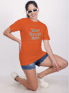 Customize Reflective Women Orange Tshirt - Image 2