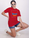 Women Red Customize Printed T-shirt - Image 3