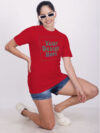 Red Rainbow Reflective Women Customize Tshirt - Image 2