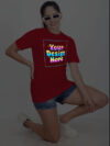 Red Rainbow Reflective Women Customize Tshirt - Image 5