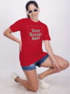 Customize Reflective Women Red Tshirt - Image 2