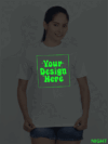 Customize Night Glow Women White Tshirt - Image 5