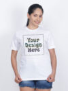White Rainbow Reflective Women Customize Tshirt - Image 4