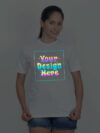 White Rainbow Reflective Women Customize Tshirt