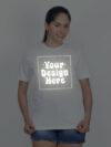 Customize Reflective Women White Tshirt