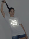 Customize Reflective Women White Tshirt - Image 3
