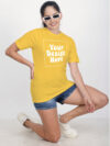 Customize Night Glow Women Yellow Tshirt - Image 2