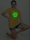 Customize Night Glow Women Yellow Tshirt - Image 7
