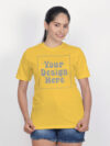 Customize Reflective Women Yellow Tshirt - Image 4