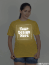 Customize Reflective Women Yellow Tshirt - Image 5