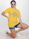 Customize Reflective Women Yellow Tshirt - Image 2