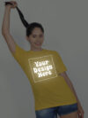 Customize Reflective Women Yellow Tshirt - Image 3