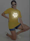 Customize Reflective Women Yellow Tshirt - Image 6