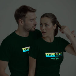 Bgreen Cotton Always Together Couple Rainbow Reflective T-shirt