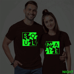 Soul Mate Couple Glow In The Dark T-shirt