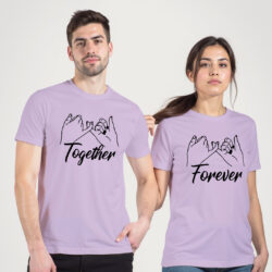 Lavender Cotton Together Forever Couple T-shirt