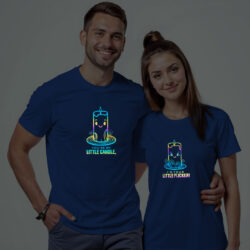 Rblue Cotton Little Candle Little Flicker Couple Rainbow Reflective T-shirt