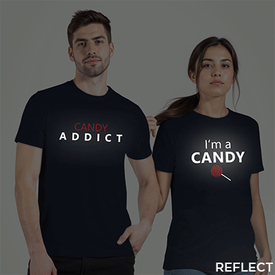 Nblue Cotton Candy Addicted Reflective Couple T-shirt