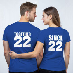 Rblue Cotton Together Since Custom Couple T-shirt
