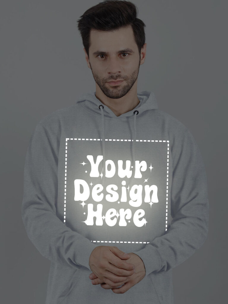 Customize Reflective Grey Man Hoodie