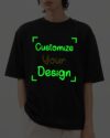 Customize Night Glow Oversize T-shirt - Image 3