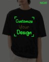 Customize Night Glow Oversize T-shirt | Indrajeet Print