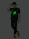 Customize Night Glow Man Bottle Green Tshirt - Image 3