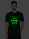 Customize Night Glow Man Bottle Green Tshirt | Indrajeet Print