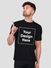Customize Night Glow Man T-shirt Black - Image 4