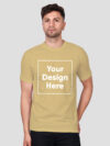 Customize Night Glow Man Beige Color T-shirt - Image 4