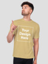 Customize Night Glow Man Beige Color T-shirt - Image 2
