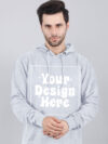 Customize Grey Man Hoodie Glow in Dark Print - Image 4