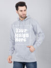 Customize Grey Man Hoodie Glow in Dark Print - Image 2