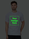 Customize Night Glow Man T-shirt Grey - Image 5
