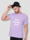 Customize Night Glow Man Lavender Color T-shirt - Image 4