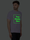 Customize Night Glow Man Lavender Color T-shirt - Image 3