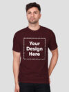Customize Night Glow Man T-shirt Maroon - Image 5