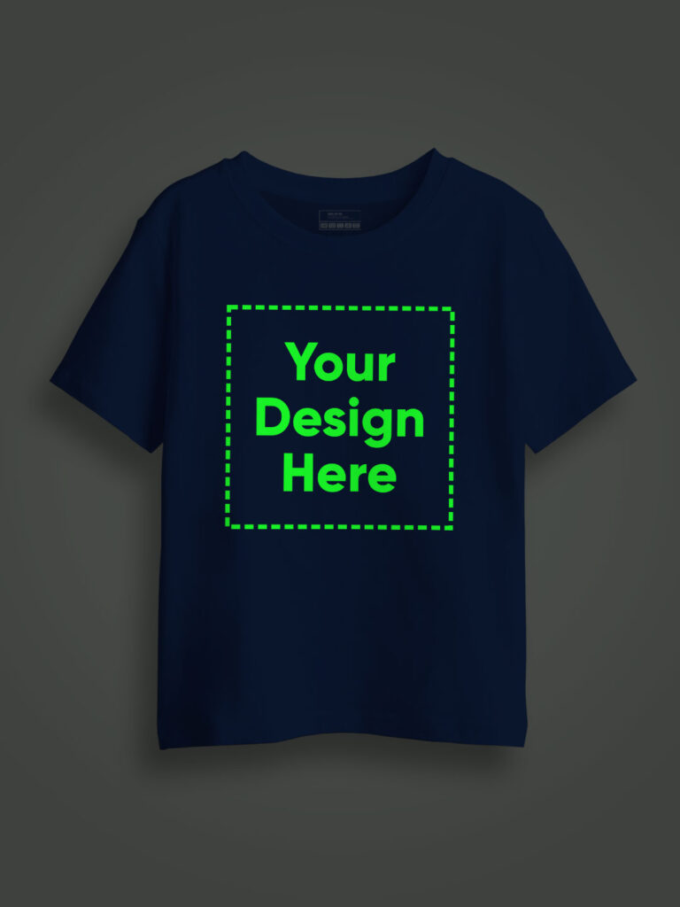 Royal Blue Customize kids Glow T-shirt