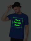 Customize Night Glow Man T-shirt Royal Blue - Image 3