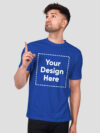 Customize Night Glow Man T-shirt Royal Blue - Image 4