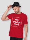 Customize Night Glow Man Red T-shirt - Image 4