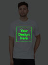 Customize Night Glow Man T-shirt White - Image 3